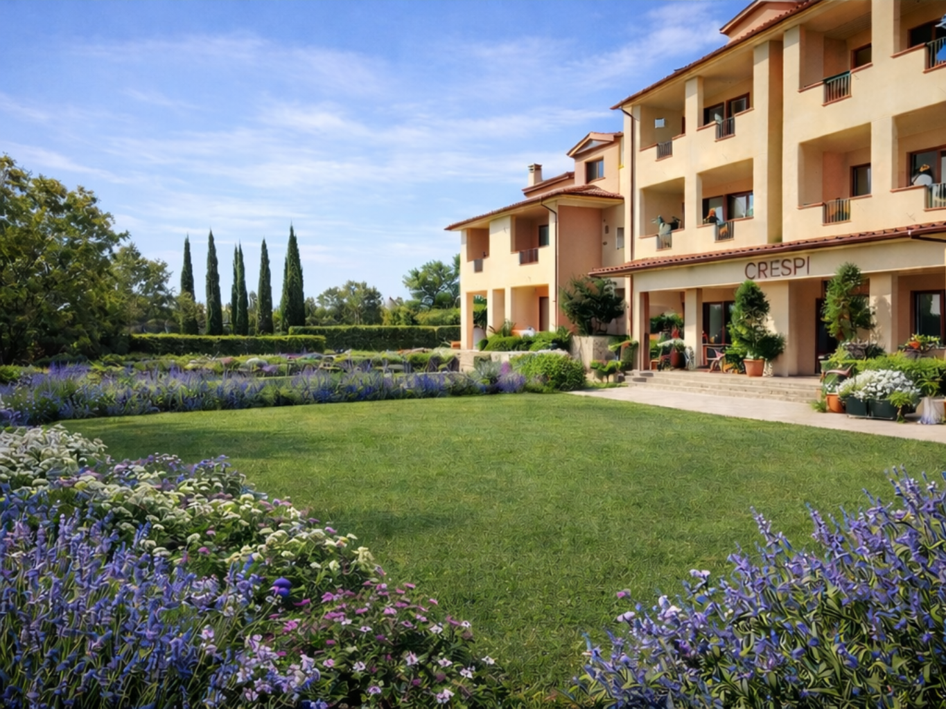 Tuscan coastal property exterior view - conceptual rendering